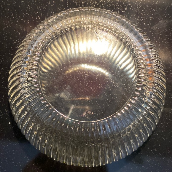 Vintage Clear Ribbed Dessert/Fruit Bowl Ribbed Glass Bowl - Picture 3 of 7